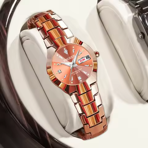 2024 FNGEEN 5808 Relogio Feminino Couple Watch Men Quartz watch for Lovers Luxury Womens wristwatch 