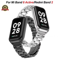 Stainless Steel Strap For Xiaomi Smart Band 8 Active Smart Watch Band Accessories Metal Bracelet Mi 