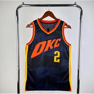 [Hot pressed]Oklahoma City Thunder Basketball Jersey With LOGO Williams Westbrook Holmgren Alexander