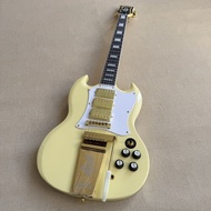Gibson SG Cream Yellow Long Version Maestro Vibrola Tremolo Electric Guitar