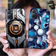 Oppo realme 9i glass phone case with men's style technology print