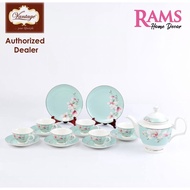 HOT🔥VANTAGE 14PCS SITI SERIER TEA SET/DRINK SET/COFFEE AND TEA SET/SET MINUM PETANG(DESIGN TERBARU🌸-