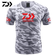 The Latest 2024 Spring Unisex T-shirt, Daiwa Clothing for Fishing Camouflage Outdoor Fishing. Summer Men's 3D Printed Round Neck Quick Drying Top.