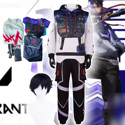 ISO Cosplay Game VALORANT Costume Wig Halloween Anime Clothes Uniform