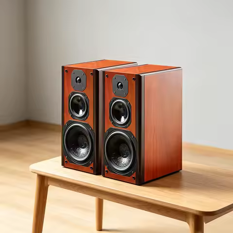 3-Way Bookshelf Speaker 200W Powerful Speaker 8 Inch Monitor Sound Box 4ohm HiFi Passive Loudspeaker