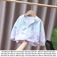 LNR Shop Jaket Anak Perempuan Dengan Topi Motif Unicorn Princess Snow White Cinderella Aurora Belle