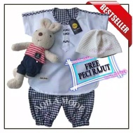 (AM-007) TURKISH KURTA SET CLOTHES BABY AQIQAH MUSLIM BOYS NEWBORN 0 6 12 MONTHS