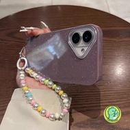 Glitter Phone Case With Pearl Bracelet For Realme 10 9i 8i 8 7 Pro 7i Global 6 6S 6i 5 5S 5i 2 Pro G