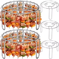 Premium Stainless Steel Air Fryer Grill Rack - Vertical Roasting Stand for BBQ, Chicken Wings, Kebab