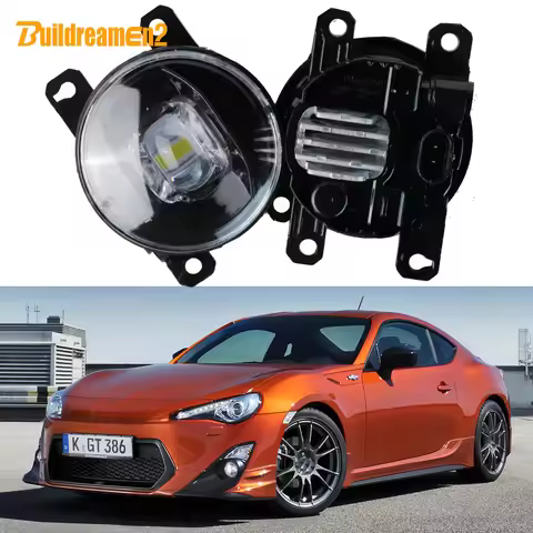 2 Pieces H11 LED Lens Fog Light 30W Car Driver + Passenger Fog Lamp Accessories For Toyota GT86 GT 8