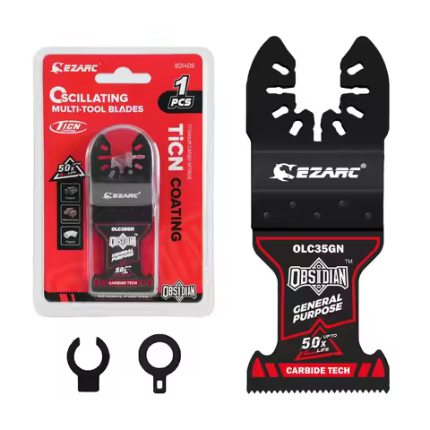 EZARC Obsidian Carbide Oscillating Saw Blade, Quick Release Oscillating Tool Blade for Metal, Nails,