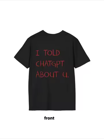 Summer Women's T Shirt Streetwear Meme Funny I Told ChatGPT about You Letter Men Tee Oversize Retro 