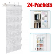 BEST| Newest Useful 24 Pockets Over The Door Behind Shoe Organizer Rack Hanging Organizers Space Saver Rack Hanging Storage Hanger