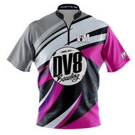 DV8 DS Bowling Jersey - Design 2025-DV8 3D Zip Collar Bowling Shirt DIY Name