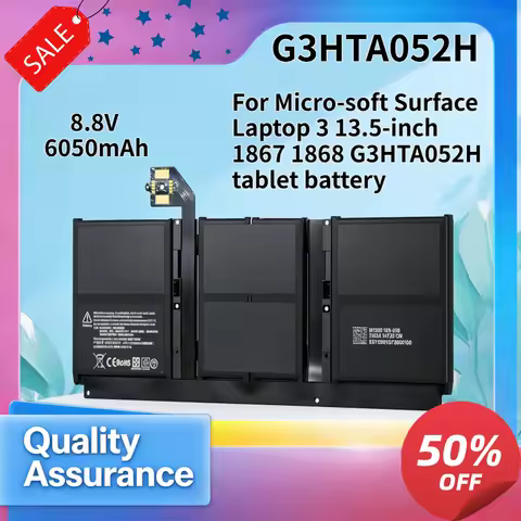 6050mAh Compatible with Micro-soft Surface Laptop 3 13.5-inch 1867 1868 G3HTA052H Tablet Battery