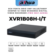 Dahua CCTV ANALOG DVR 8CH 2MP 1080P Cooper 1U 1HDD WizSense Digital Video Recorder XVR1B08H-I/T