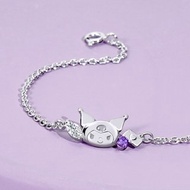 Sanrio學院Mix系列-Kuromi酷洛米晶鑽純銀手鍊