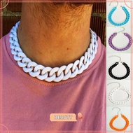 TOPBEAUTYMY Chain Necklace Acrylic Cool Chunky Chain Collar Hip Hop Gothic Hip Hop