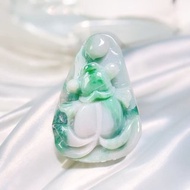 【金玉滿堂】飄花翡翠如意金魚 | 天然緬甸玉翡翠A貨 | 送禮