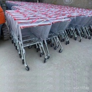 Export Mall Cart Grid Large Handcart Runfa Tail Goods Basket Double Layer Supermarket Shopping Cart 