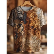 New Vintage Retro Rust Graphic T-Shirts 3D Print Men's Women Short Sleeve T Shirt Oversized Tees Har