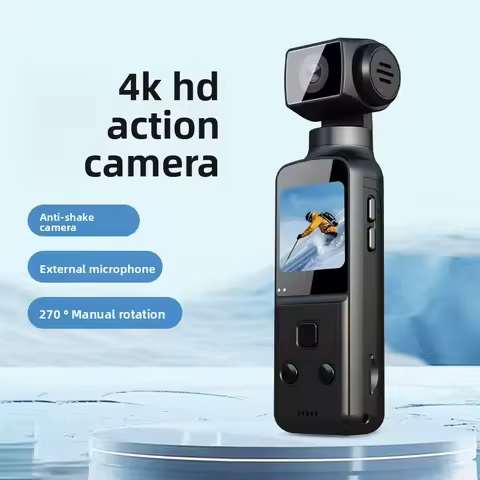 Hot Sale K1 Pocket Camera 4K WiFi Action Cam - Handheld 270° Rotatable for Cycling, Sports & Vloggin