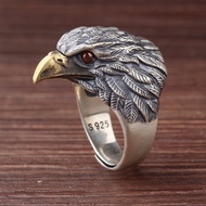 Silver Ring Mens Sterling Silver 925 Japanese And Korean Trendy Personality Retro Domineering Eagle