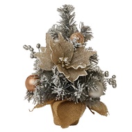 Laputa Holiday Gift Christmas Tree Stable Base Christmas Tree Festive 30cm Mini Christmas Tree with Realistic Pine Needles and Pine Cones Perfect Desktop Xmas Decoration and Gift for Holiday Parties