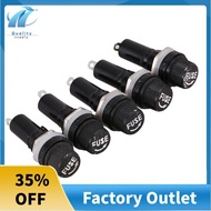 5 Pcs AC 125V 15A 6 x 30mm Panel Mount Fuse Holder