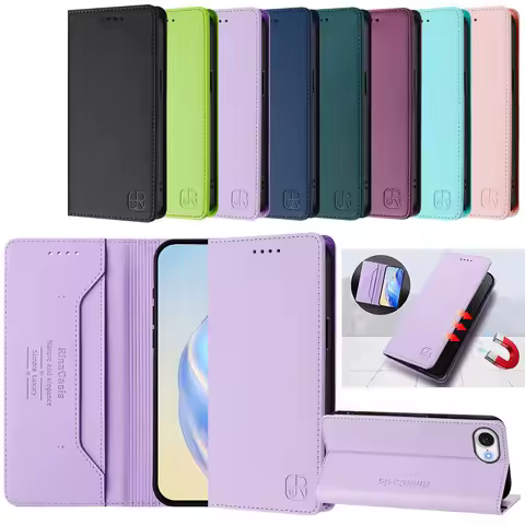 Magnetic Leather Wallet Flip Case For OPPO A17 A18 A40 A58 A60 A78 A79 A80 Realme C63 C71 C75 C83 C8
