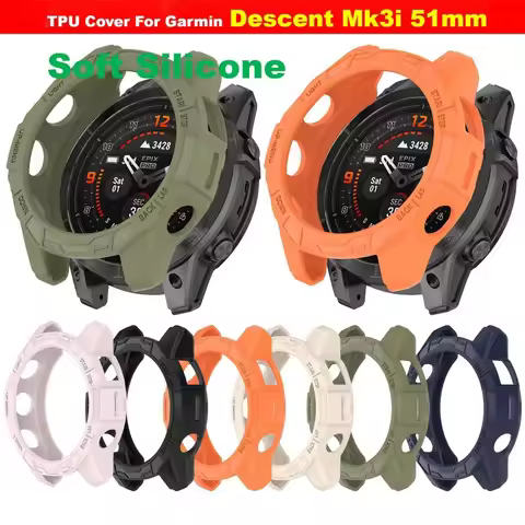Protective Case For Garmin Descent Mk3i 51mm Smart Watch Band TPU Silicone Cover Mk 3i Bumper Protec