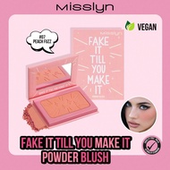 MISSLYN - FAKE IT TILL YOU MAKE IT Powder Blush, Matte Powder Blush With Mirror, High Color Payoff, 