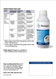 Bayer Resigen 1 Litre Lalat Nyamuk Flies Mosquitoes Chemical