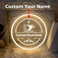 Customized Coffee Shop Name Customized Coffee Shop Neon Light Sign Art LED Customized Neon Light Sig