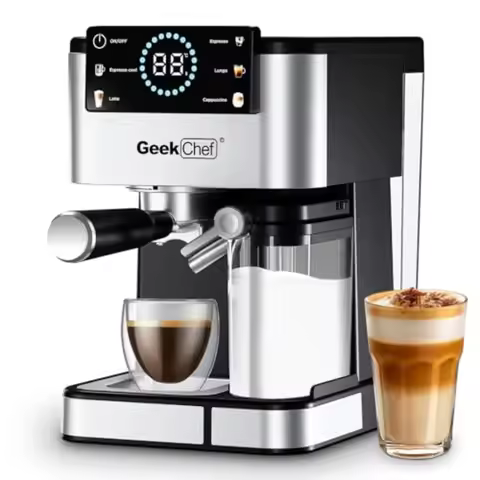 Espresso Machine with Milk Frother 20 Bar Expresso Coffee Machine Quick Heating Latte Cappuccino Mak