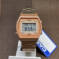 Casio B640WCG-5D Popular Vintage Design Rose Gold Stainless Steel Digital Watch