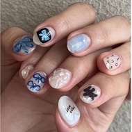 y2k Gel Nails Cute Vietnamese Style Small Bow