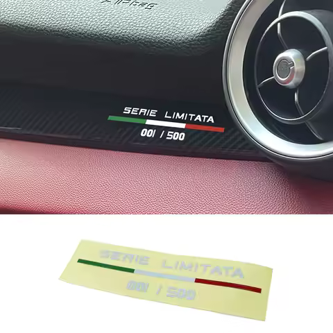Car Body Center Consolelimited Edition Sticker For Alfa Romeo Giulia Stelvio Gtam Modified Interior 
