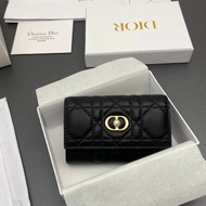 24 New Style Dior Jolie Glycine Black Sheepskin Rattan Check Wallet Wallet Bag Card Bag Clutch Bag J