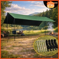EcoChamp BIG Waterproof Flysheet Tarp 3x4.5 / 4.5x4.5 / 4x6 / 4.5x6 Hammock Tent Canopy for Camping