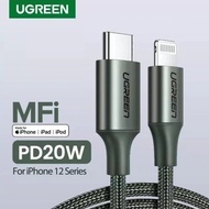 { SmileShopAcc } Ugreen Nylon Cable iphone Pd Mfi 20w Ugreen Type C to Lightning Cable