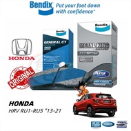 BENDIX Brake Pad  Honda HRV  HRV RS RU1RU5 1321  Metal King  General CT Front Brake Pad