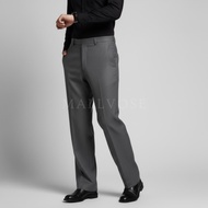 MALLVOSE - Men's Formal Loose Pants Grey Premium Seluar Slack Lelaki Seluar Panjang Lelaki