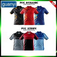 guanyi New Arrival PUC DYNAMIC &amp; PUC STRIPE | Black, Red &amp; Blue | Jersi Berkolar | Baju coach bola Sepak | Collar |