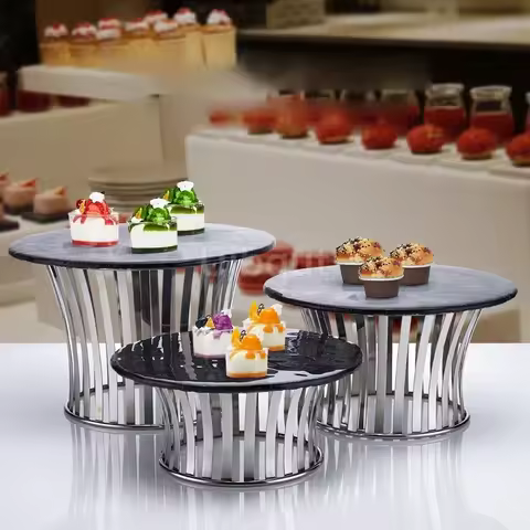 gold Dessert table decorations Display show stand Buffet wedding banquet tea break table Fruit platt