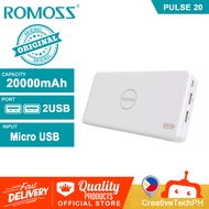 Original Romoss (PULSE 20)  Powerbank 20000mAh 2USB Port Micro USB