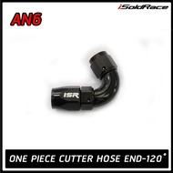 ISR Fitting One Piece Cutter 120 Degree Bend (AN6) Black