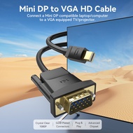 Vention Mini DP to VGA Adapter Cable Mini Display Port to VGA Converter Adapter 1080p 60Hz Converter Adapter Cable for Computer projector