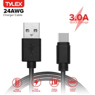 TYLEX 24AWG Charger Cable 3.0A Fast Charging Anti Bending 1M Cable Length