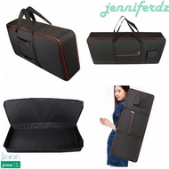 JENNIFERDZ Keyboard Bag, 61/76/88 Key Waterproof Instrument Keyboard Case, Portable Anti Shock 600D Oxford Cotton Padded Piano Storage Bag Outdoor Travel